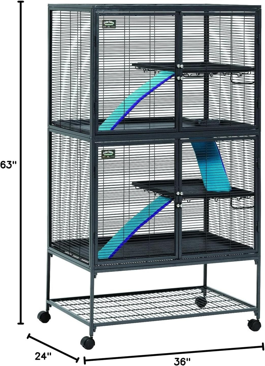 Deluxe Critter Nation Double Unit Small Animal Cage (Model 162)